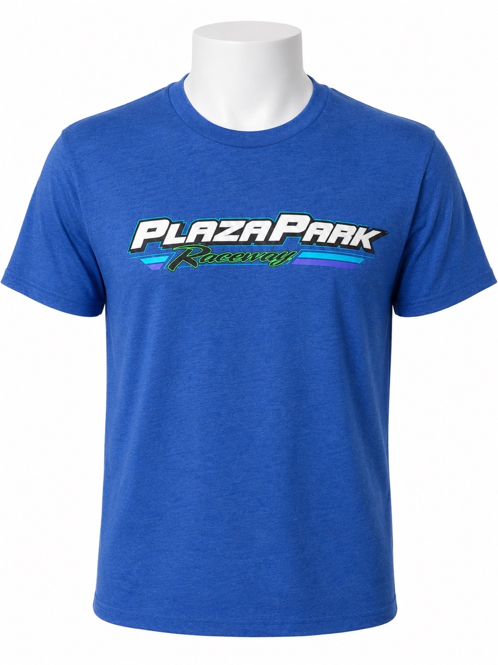 Plaza Park Raceway Short-sleeve Graphic T-Shirt Blue Large